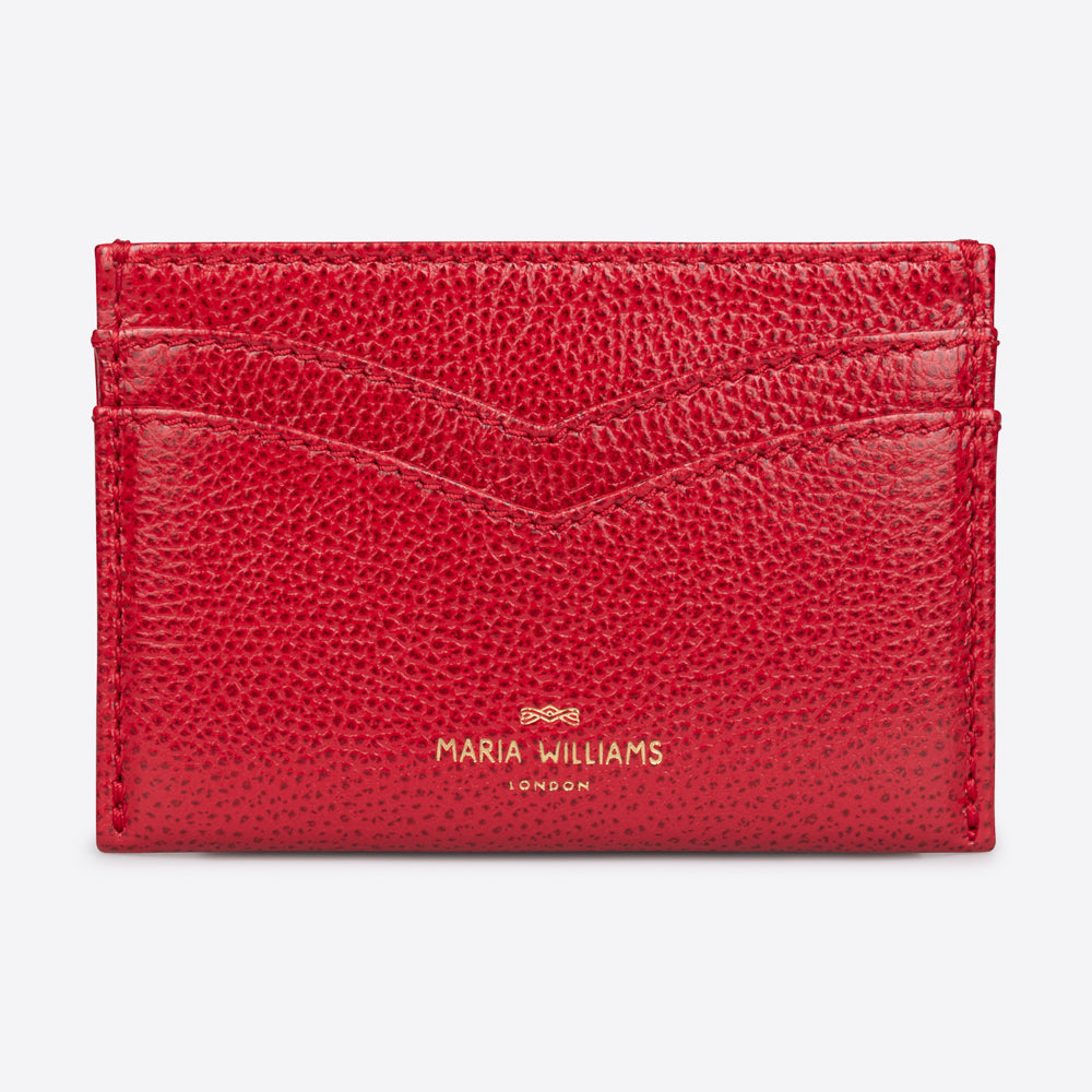 MW Card Holder Scarlet Red Calfskin