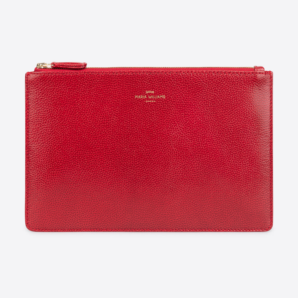 MW Pouch Scarlet Red Calfskin