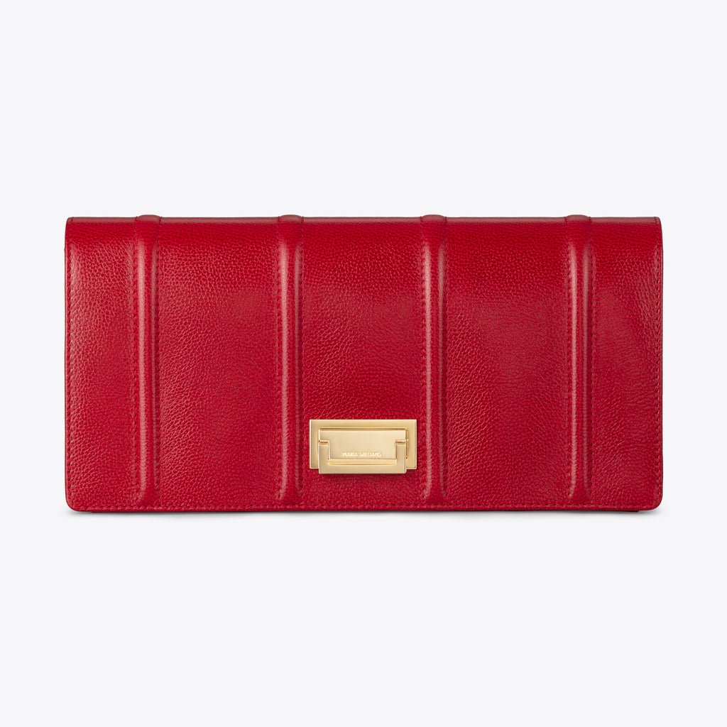 MW Clutch Scarlet Red Calfskin