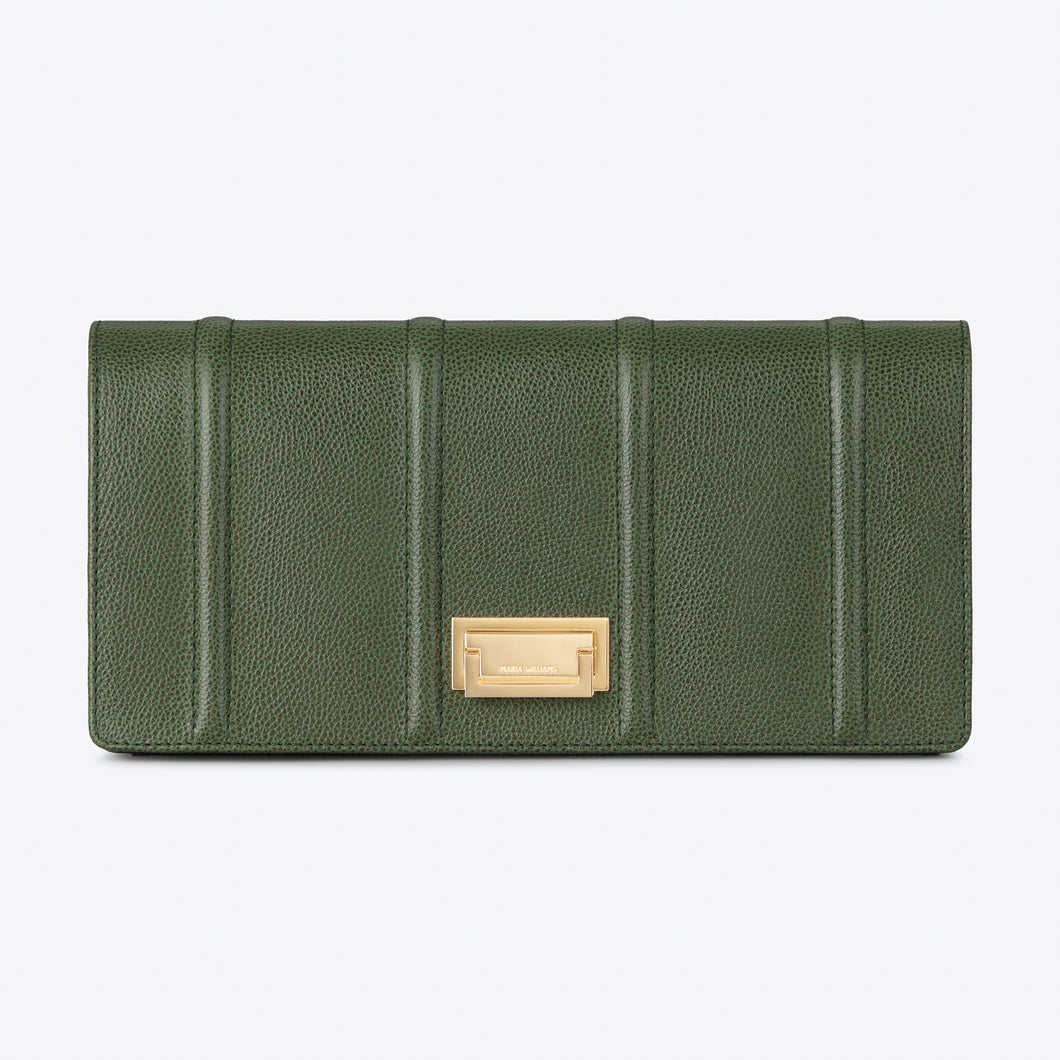 MW Clutch Forest Green Calfskin