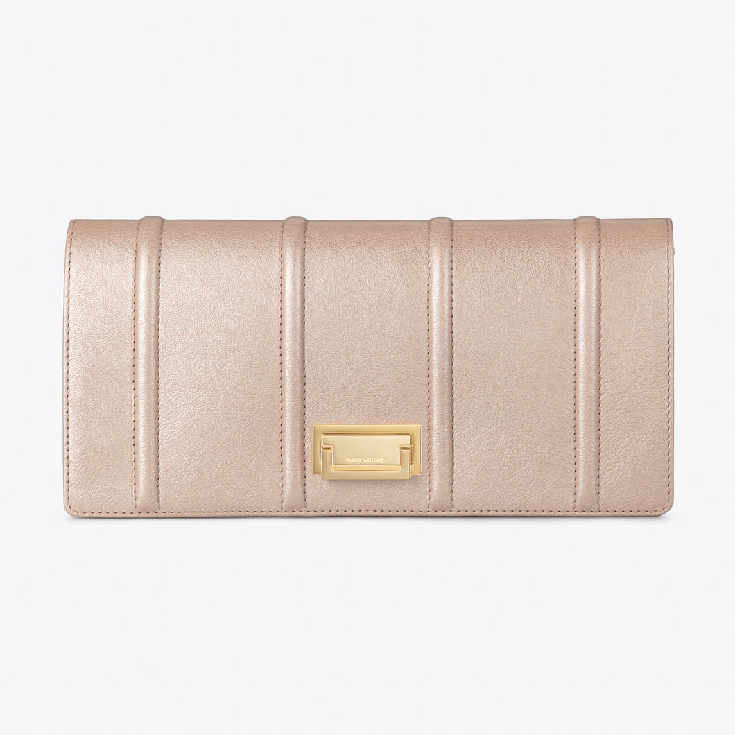 MW Clutch Rose Gold Goatskin – Maria Williams