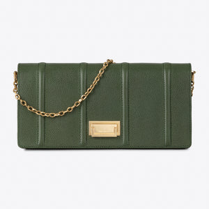 MW Clutch Forest Green Calfskin