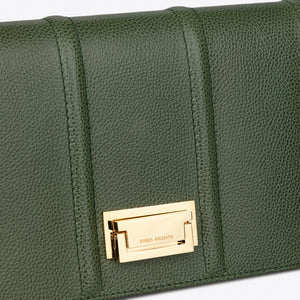 MW Clutch Forest Green Calfskin